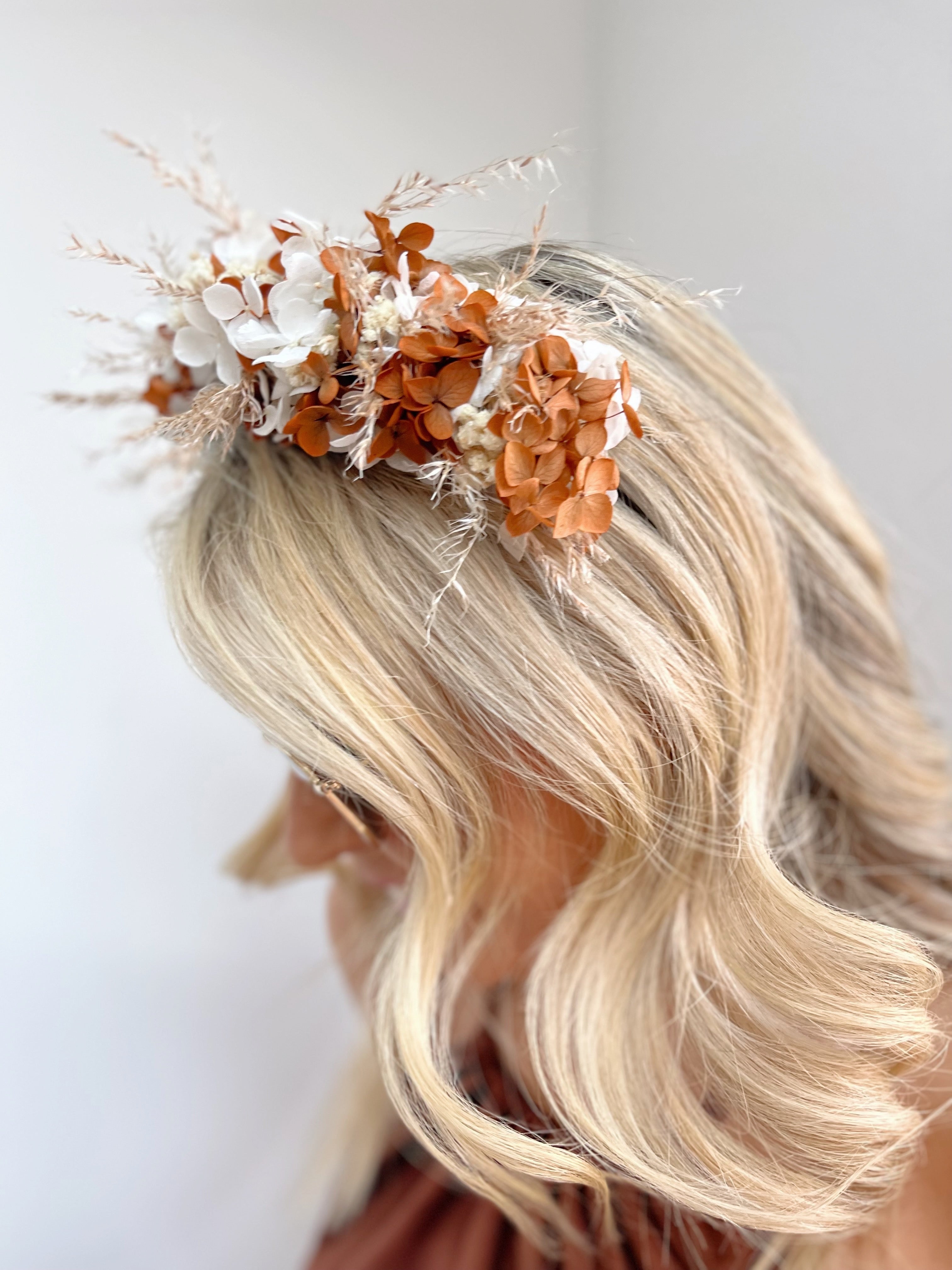 Dried Floral Crown - Pink/Lilac