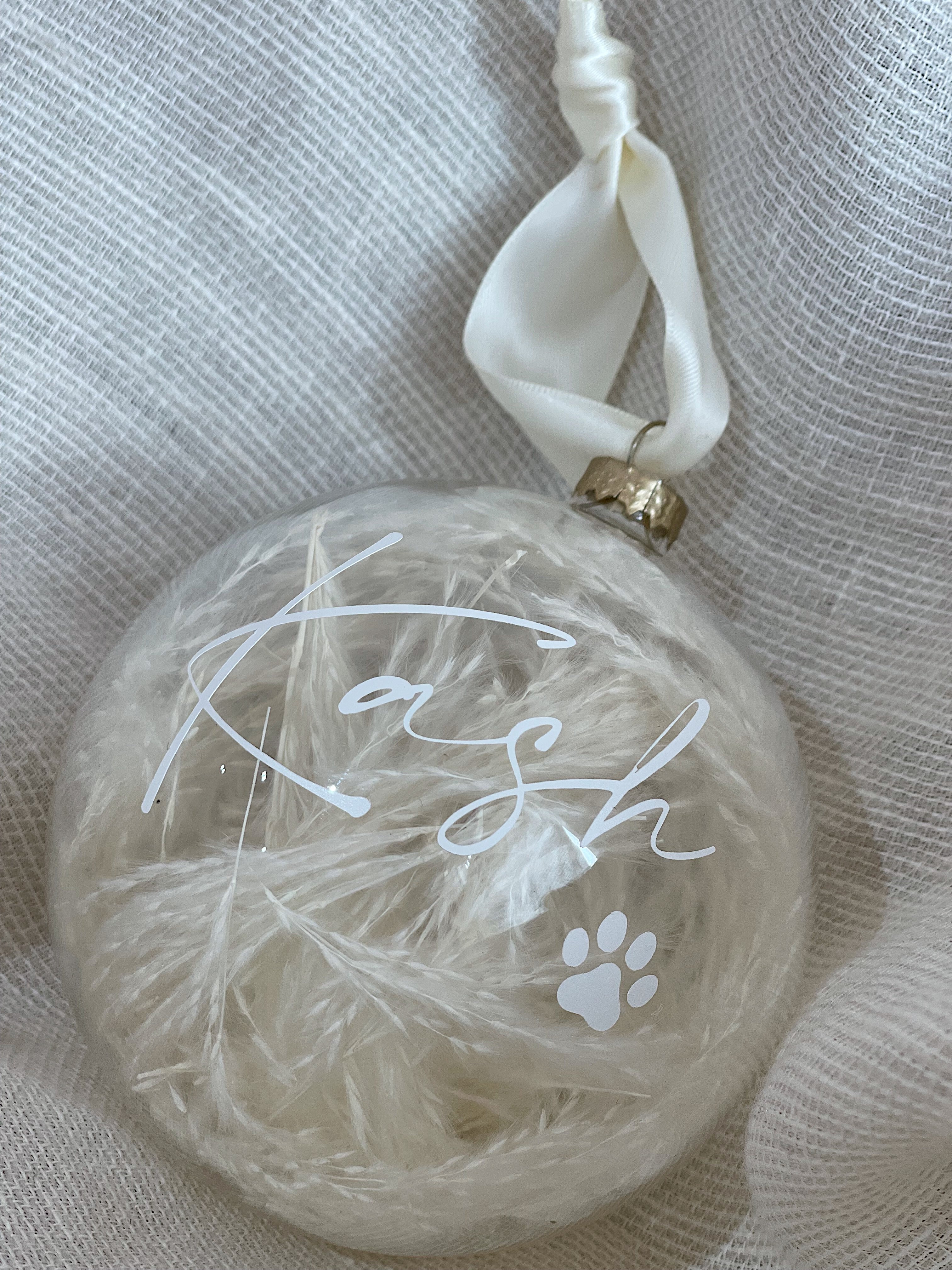 Personalised Single Large Dried Floral Bauble